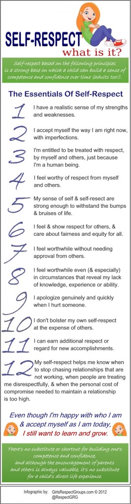 Self Respect What Is It Infographic Girls Respect Groups